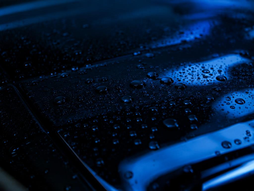 Sample photo: Water beading on ceramic coated paint
